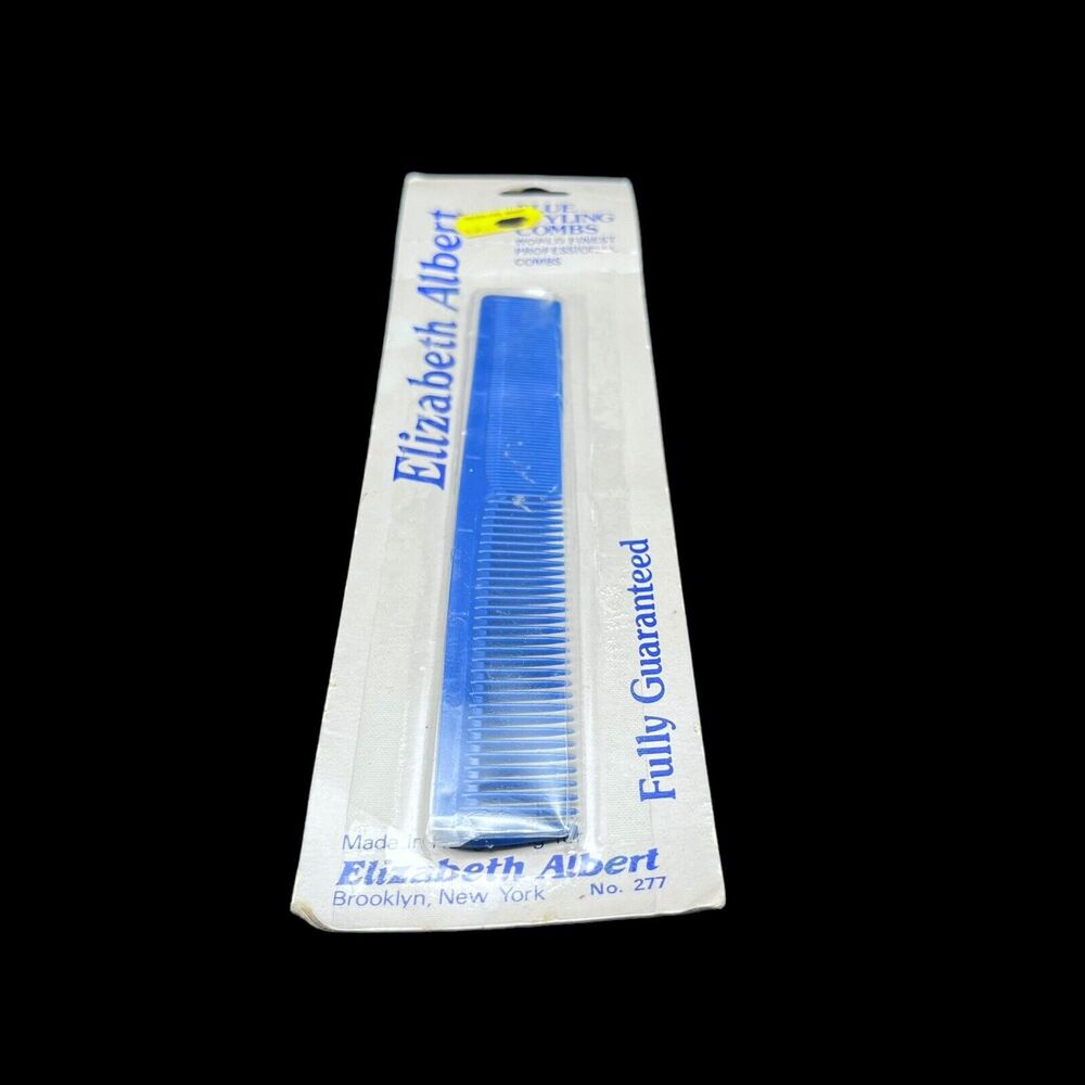 Vintage Elizabeth Albert Hair Blue Styling Comb New NOS Professional Hong Kong